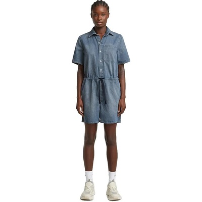 G-STAR Easy short sleeve romper - Blue (Faded Blue Mist)