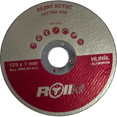 Rezný kotúč na hliník, D125, d22,23 , t1mm