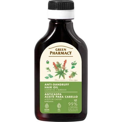 Olej proti lupinám s ricínovým olejom a lopúchom Green Pharmacy Anti-Dandruff Hair Oil - 100 ml