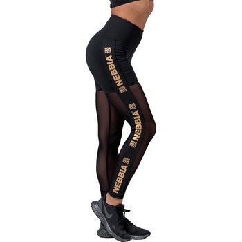 Nebbia Intense Gold Mesh legíny 829 čierné