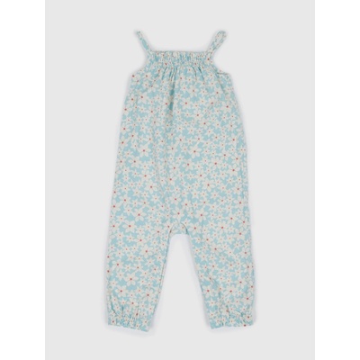 GAP Baby květovaný overal Modrá
