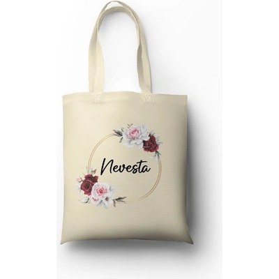 Personal plátená taška s potlačou Nevesta natural