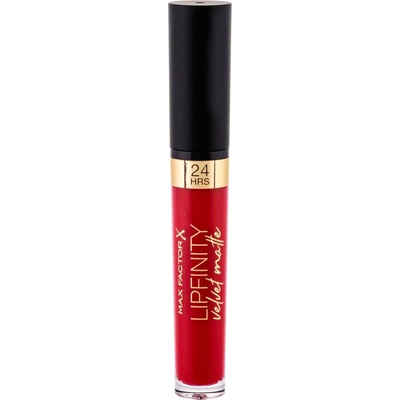 Max Factor Lipfinity Velvet Matte 24HRS tekutá matná rúž 025 Red Luxury 3,5 ml