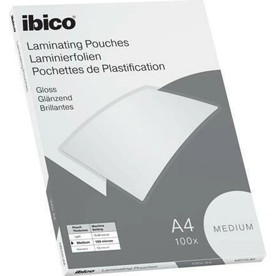 Laminovací fólie "Medium", 100 mikronů, A4, lesklá, 100 ks, IBICO 627309 – Hledejceny.cz