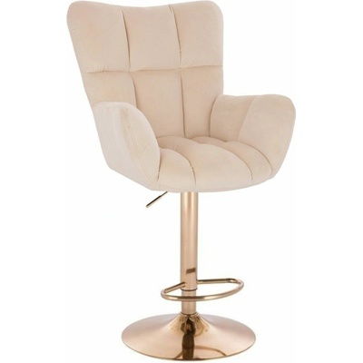 LuxuryForm Design Aurora Velur na zlatom tanieri krémové
