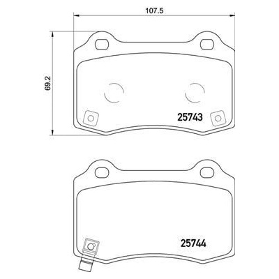Sada brzdových platničiek kotúčovej brzdy BREMBO P 30 074