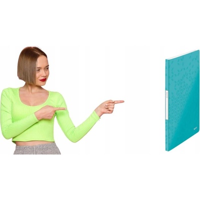 Leitz Katalógová kniha WOW - A4 20 vreciek ľadovo modrá