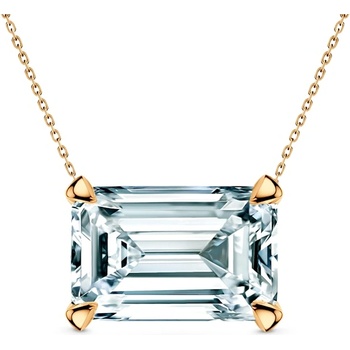 SAVICKI Колие Share Your Love: злато, лабораторни диаманти с шлифовка "смарагд