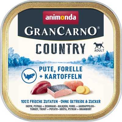 Animonda GranCarno Country Adult Dog krůtí pstruh a brambory 22 x 150 g