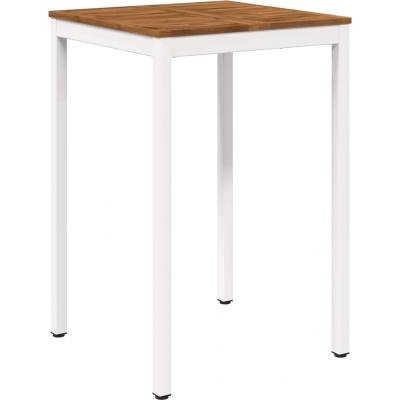 vidaXL Градинска бар маса Естествено и бяло 70 x 68, 5 x 105 см (901335)