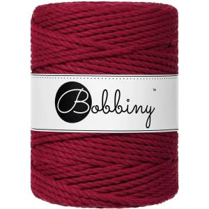 Bobbiny 3PLY Macramé Rope 5 mm 100 m Red Velvet юта (TX-E096)