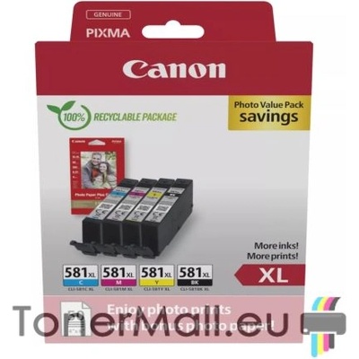 Canon Комплект 4бр. мастилени касети Canon CLI-581XL Photo Value Pack 2052C006AA