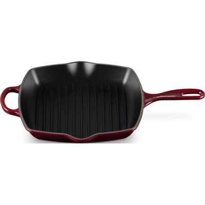 Le Creuset 20183269490422 Grilovacia panvica Signature štvorcová 26 cm burgundská červená