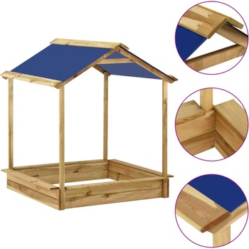 Greatstore zahradní domeček s pískovištěm 128 x 120 x 145 cm borovice