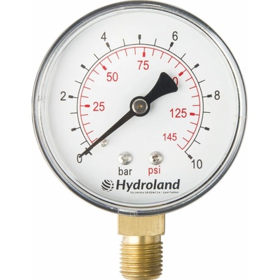 Manometer Hydroland – 0–4 bar, 63 mm, ABS, 1/4''