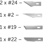 Shesto Modelcraft резервни остриета (2x #24, #2, #19, #22)