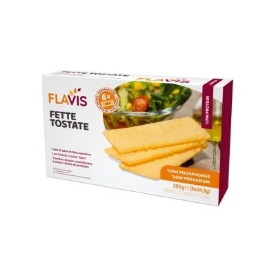FLAVIS - FETTE TOSTATE PKU, opečený chléb typu Maces, nízkobílkovinný, 205g