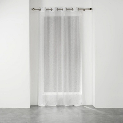 Douceur d'intérieur Závěs na očkách ELEA, 140 x 240 cm, bílo-střibrný bílá