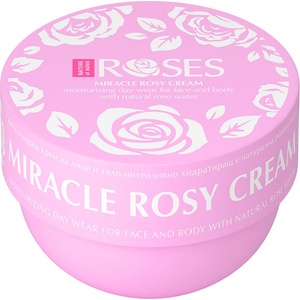 Nature of Agiva Roses Витализиращ крем за лице и тяло с натурална розова вода, 150 ml Лосион за тяло