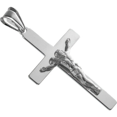 Argento Stříbrný přívěsek křížek s Ježíšem 85563