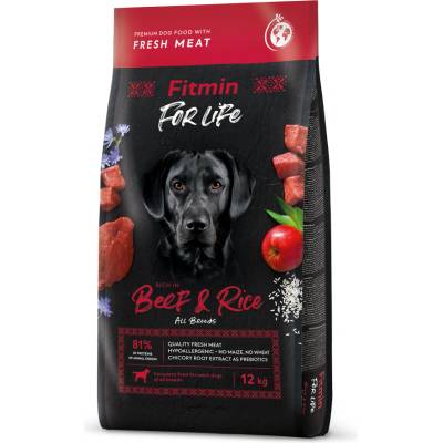 Dibaq Fitmin For Life Храна за кучета с говеждо и ориз 12 kg