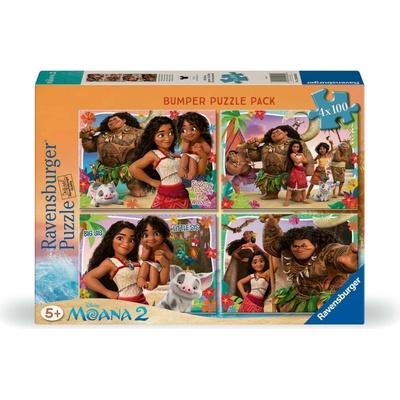 Ravensburger sada Odvážná Vaiana 2 4x100 dielov