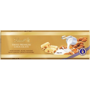 Lindt biela čokoláda s mandľami 300 g