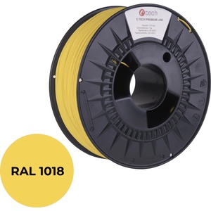 C-Tech 3DF-P-PLA1.75-1018 3D филамент, PREMIUM LINE, PLA, RAL1018, 1, 75mm, 1000g, Цинково жълто (Zinc yellow) (3DF-P-PLA1.75-1018)