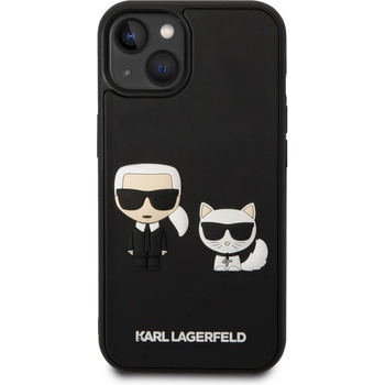 KARL LAGERFELD Гръб Karl Lagerfeld and Choupette 3D Case за iPhone 14 Plus - Черен (3666339077280)