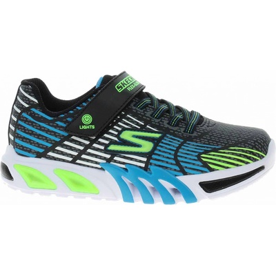Skechers S Lights Flex-Glow Elite black-blue-lime – Zboží Dáma
