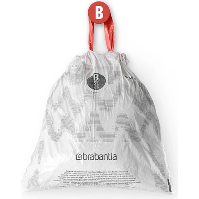 Brabantia Торбички за кош Brabantia PerfectFit Slide/Paper Bin 1005563, Размер B, 5 л, 40 броя, Бял (1005563)