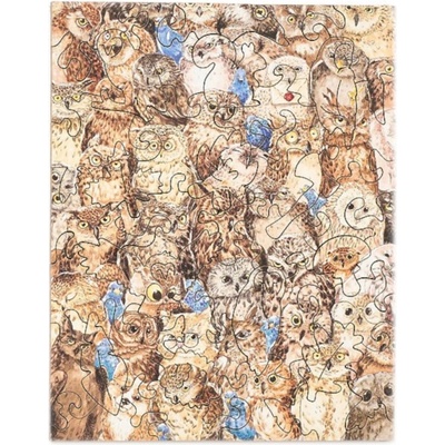 PIECEZZ Дървен пъзел Piecezz, 40 части - Бухали (P1859)