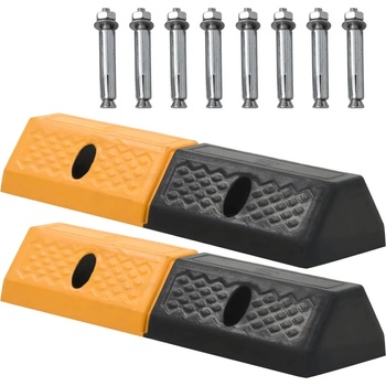 Image 1 of vidaXL Гумени ограничители за паркинги, 2 бр, 49x15x9 см (142838)