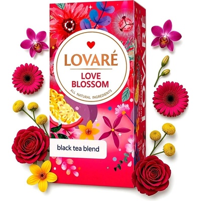 LOVARÉ Love Blossom černý čaj 24 ks 48 g