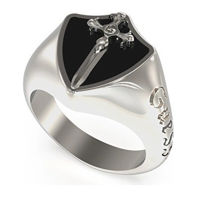 Guess oceľový prsteň pre mužov South Elemeda JUMR04020JWSTBK