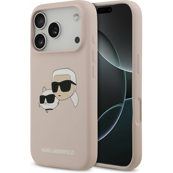 KARL LAGERFELD Liquid Silicone Double Heads MagSafe Заден калъф за iPhone 17 Pro Pink Karl Lagerfeld | Rozov | МЪЖЕ | UNI