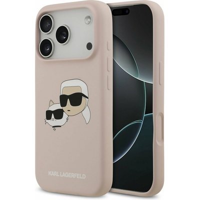 KARL LAGERFELD Liquid Silicone Double Heads MagSafe Заден калъф за iPhone 17 Pro Pink Karl Lagerfeld | Rozov | ЖЕНИ | UNI