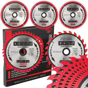 Red technic Комплект дискове за дърво red technic rtztwd0082/ 5 бр. / 255 мм (rtztwd0082)
