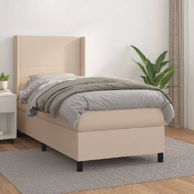 vidaXL 3132351 Boxspring postel s matrací umělá kůže cappuccino
