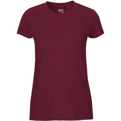 Neutral Dámské tričko Fit z organické Fairtrade bavlny Bordeaux
