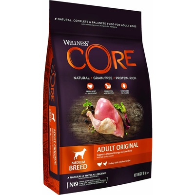 Wellness Core Dog Original Medium Breed morčacie a kuracie 10 kg