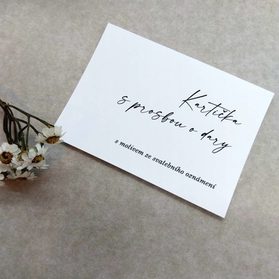 Kartička Svatební dary 92 x 60 mm – Zboží Dáma