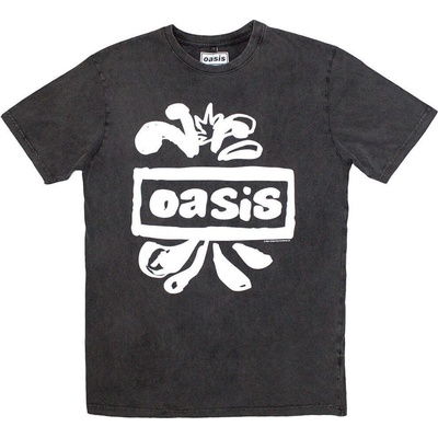 Oasis logo Splat Stone Wash Charcoal Grey