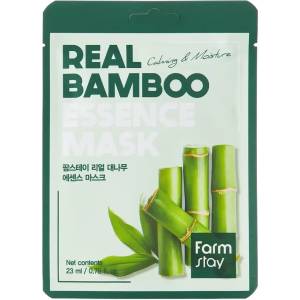 Farmstay Real Bamboo Essence Mask - Хидратираща текстилна маска с екстракт от бамбук 1бр/23мл