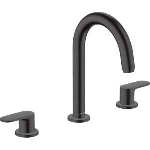 Hansgrohe Vernis Blend - Смесител за умивалник със сифон, монтаж с 3 отвора, матово черно 71553670 (71553670)
