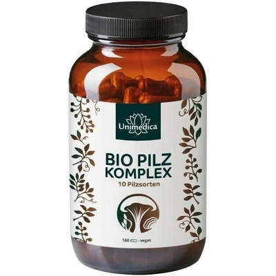 Unimedica Bio Reishi + Hericium + Čaga + Cordyceps komplex 10 hub 180 kapslí