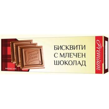 Image 1 of SWISSLION ЧОКО БИСКВИТИ ПРЕМИУМ 125Г
