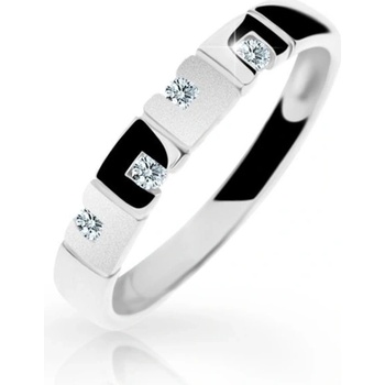 Danfil zlatý prsteň DF1291 z bieleho zlata s briliantom