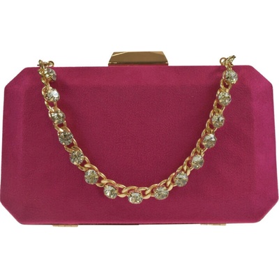 Fuchsia luxusná spoločenská kabelka SILVIE