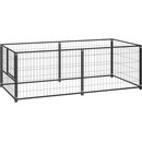 Vidaxl Koterec pre psa čierny 200 x 100 x 70 cm oceľový